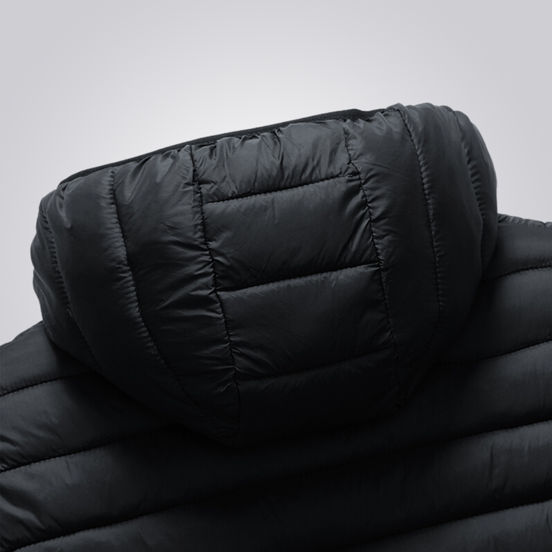 Masculino Jaqueta Puffer Acolchoada Com Capuz Removível