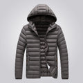 Masculino Jaqueta Puffer Acolchoada Com Capuz Removível