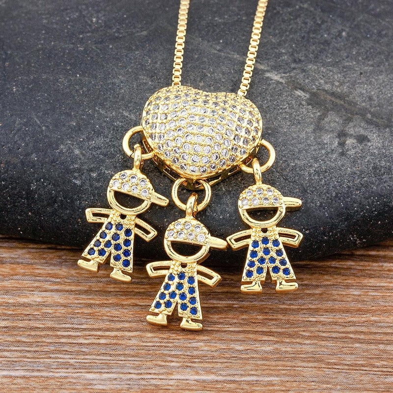 Colar Amor de Mãe - Banhado a Ouro 18k + Zircônias Coloridas - Líder Vendas