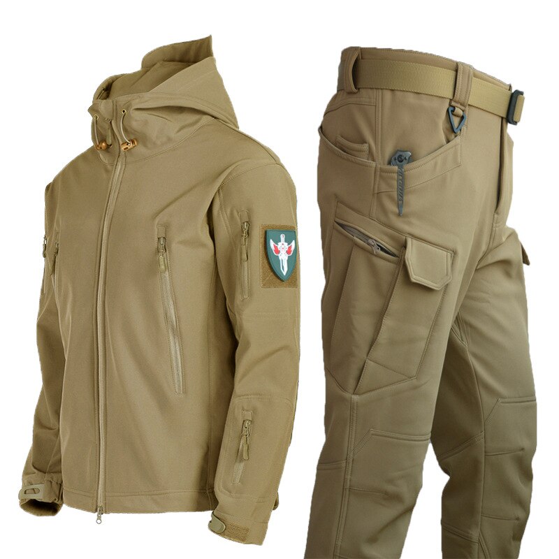 Conjunto Traje Tático Militar de Inverno Resistente e Impermeável - Jaqueta e Calça ArmyPlus