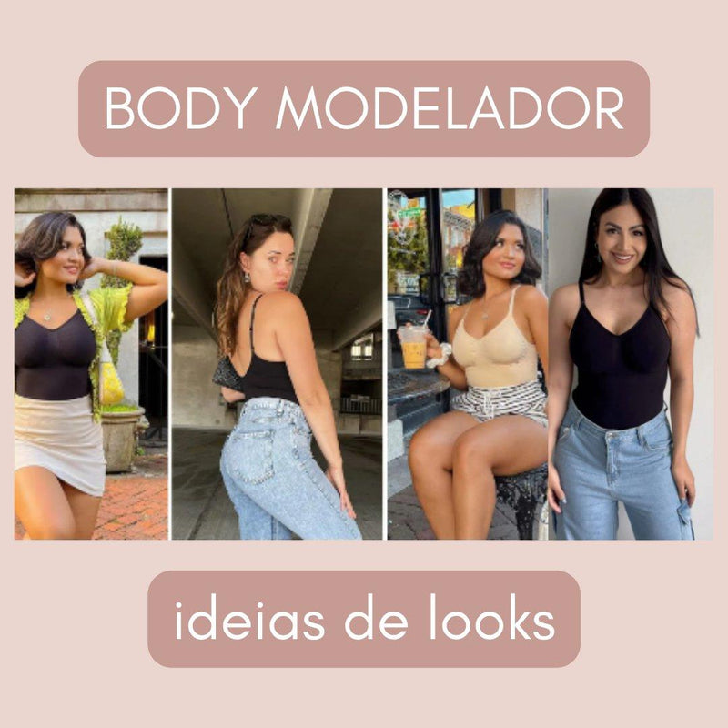 Body Modelador Costas Abertas - Líder Vendas