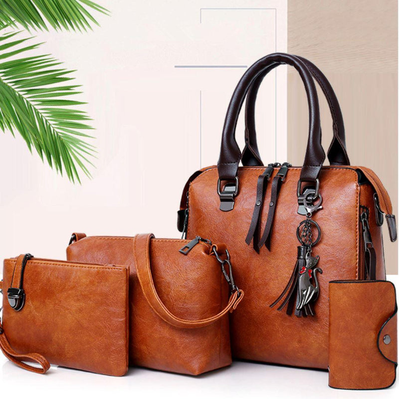 Bolsa Feminina de Couro - Compre 1 Leve 4 - Líder Vendas