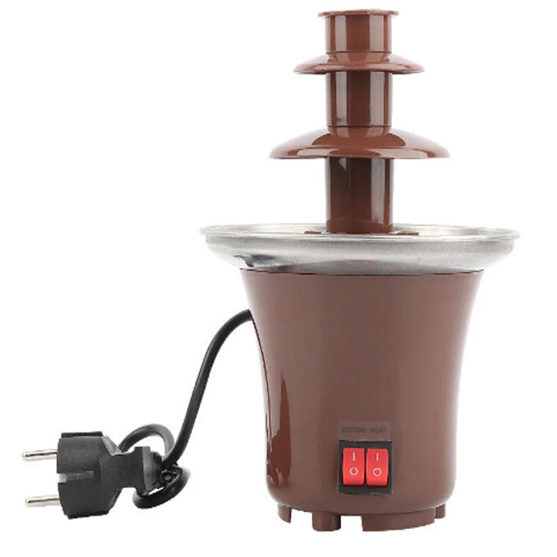 Mini Fonte Elétrica Cascata Fondue Cachoeira de Chocolate Buffet Cafeteira 110v