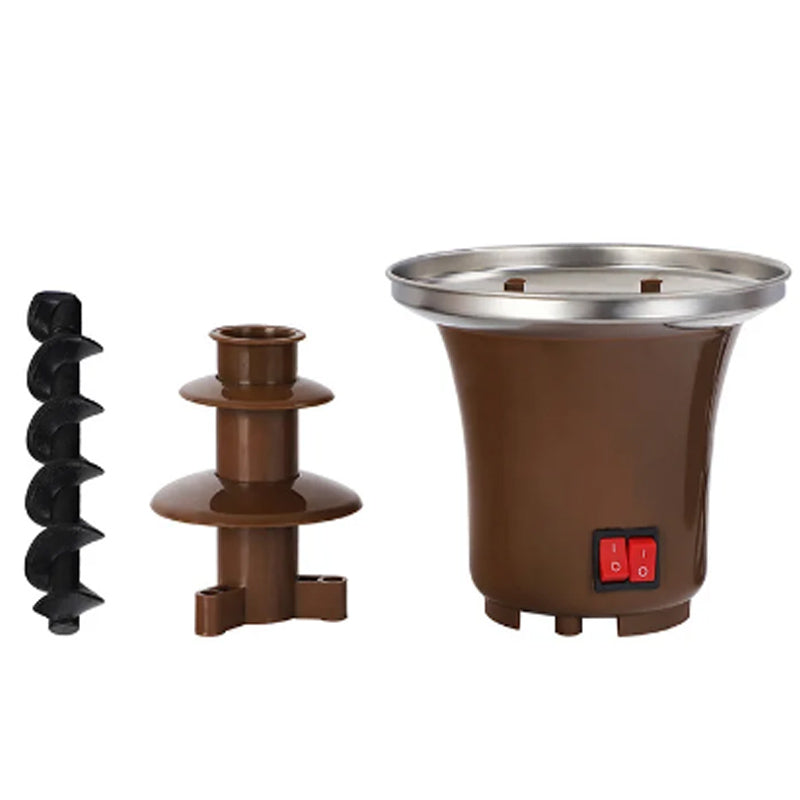 Mini Fonte Elétrica Cascata Fondue Cachoeira de Chocolate Buffet Cafeteira 110v