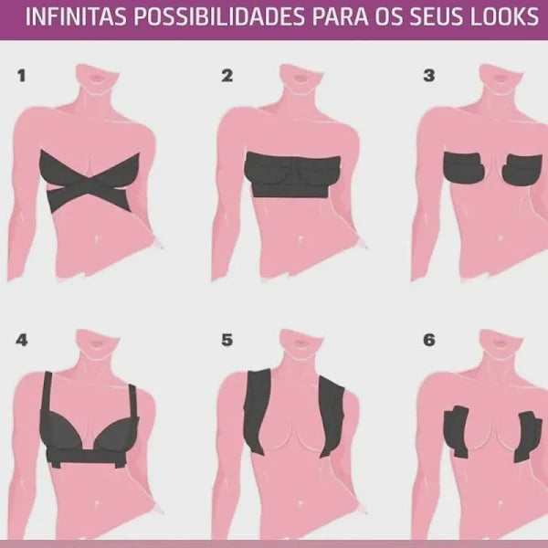 Sutiã Adesivo Fita Levanta Peito Seios Mamas Fita Boob Up 5 Metros