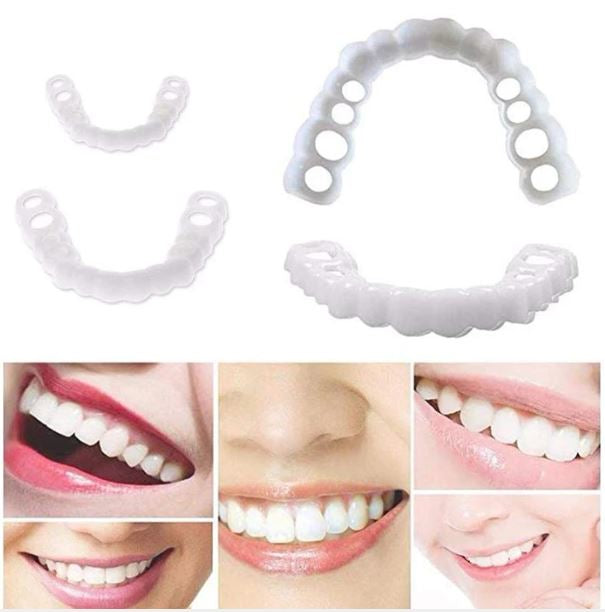 Sorriso Perfeito™️ Dentaduras removíveis (Kit superior + inferior) - Líder Vendas